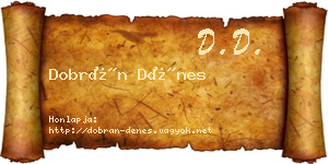 Dobrán Dénes névjegykártya
